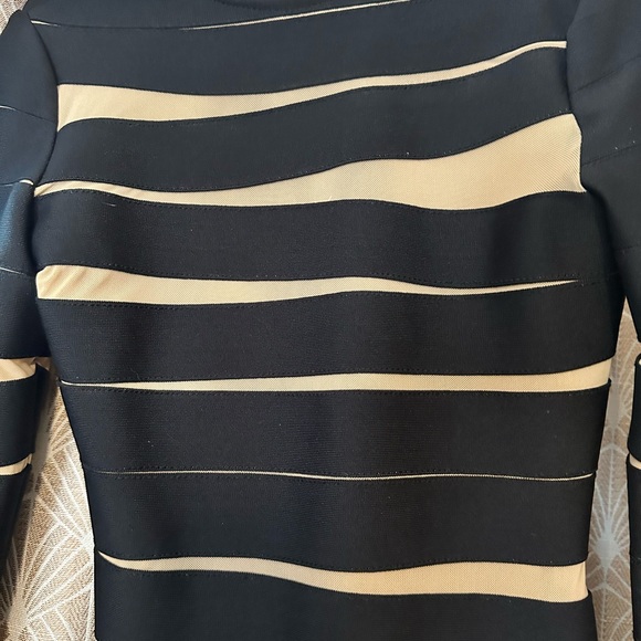 Nasty Gal Black and Tan Striped Mini Dress - Picture 4 of 4